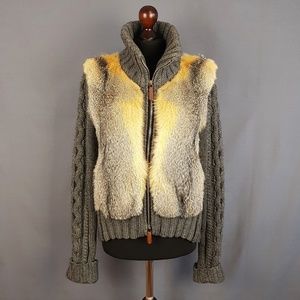 Gucci Wool Fox Fur Knitted Cardigan Womens M